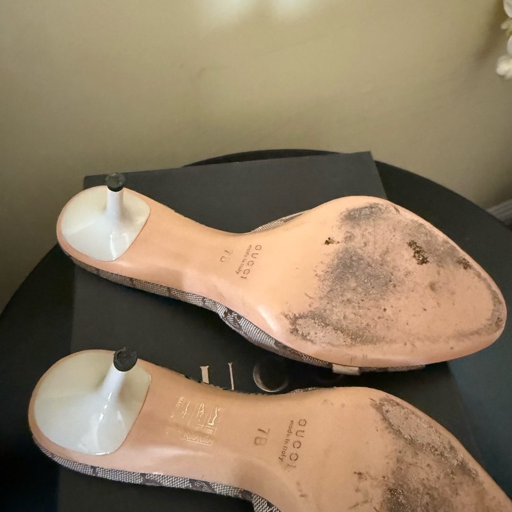 Gucci Size 7 Beige / Cream / White Sandal - Picture 7 of 7